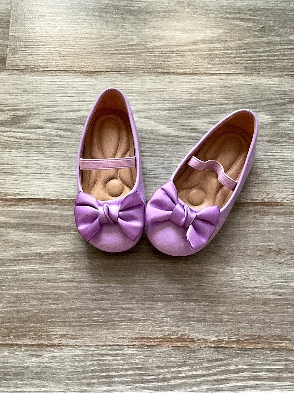 Purple Bow Flats Like New